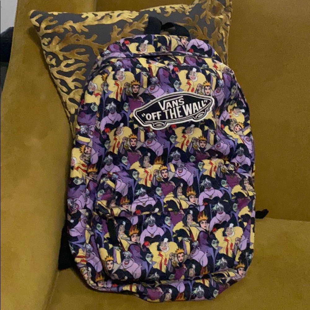 Disney vans book bag backpack euc villain Ursula